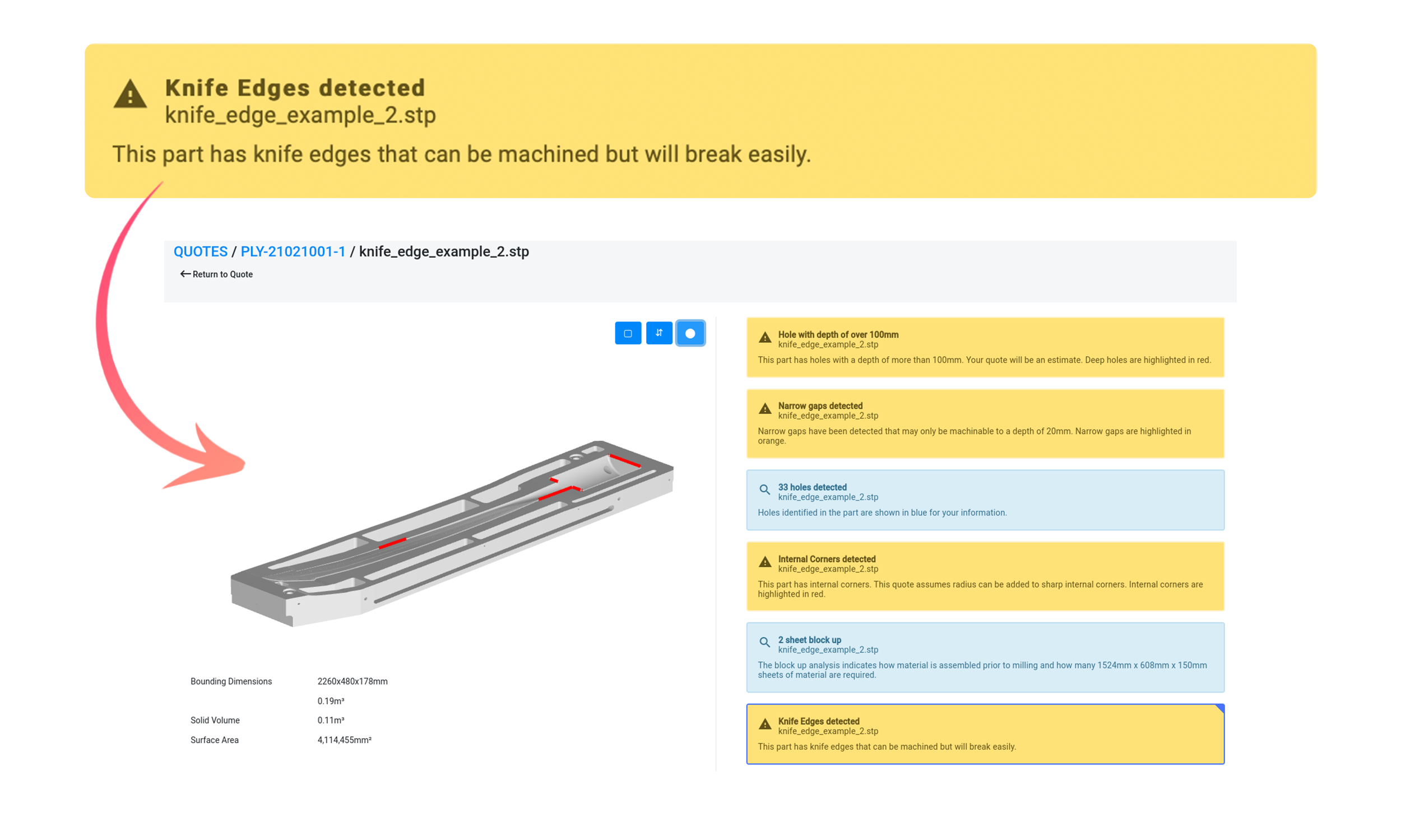 Plyable Feature Update – Knife Edge Detection